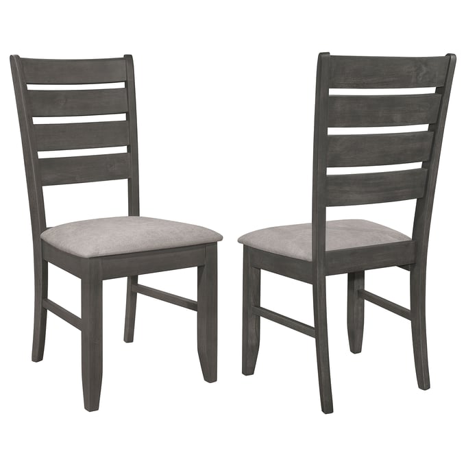 2 Coaster Furniture Dalila Grey Ladder Back Side Chairs CST-102722GRY