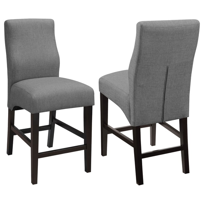 2 Coaster Furniture Mulberry Grey Dark Cappuccino Counter Height Stools CST-102855