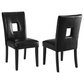 2 Coaster Furniture Shannon Black Open Back Dining Chairs