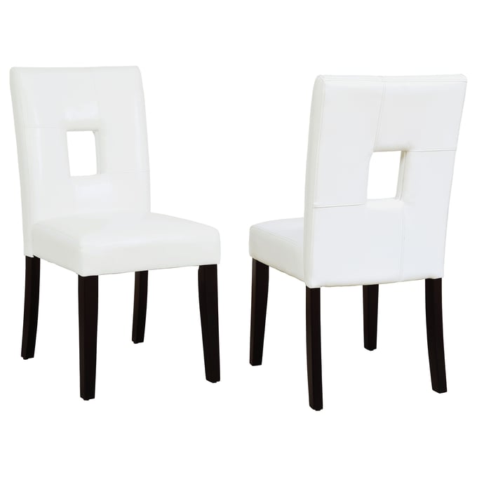 2 Coaster Furniture Shannon White Open Back Dining Chairs CST-103612WHT