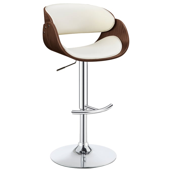 Coaster Furniture Dana Ecru Walnut Adjustable Bar Stool CST-104966