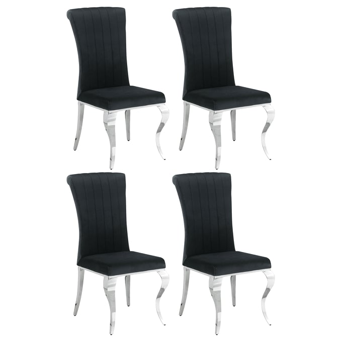 4 Coaster Furniture Betty Black Side Chairs CST-105072