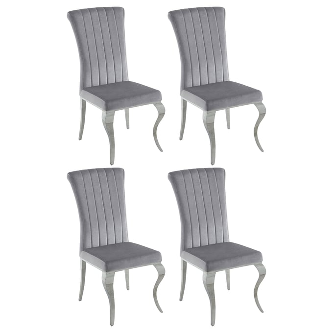 4 Coaster Furniture Betty Grey Side Chairs CST-105073