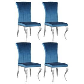 4 Coaster Furniture Betty Teal Side Chairs