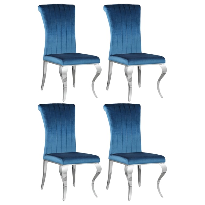 4 Coaster Furniture Betty Teal Side Chairs CST-105076