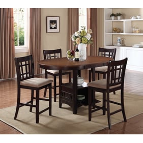 Coaster Furniture Lavon Light Chestnut Espresso Brown 5pc Counter Set