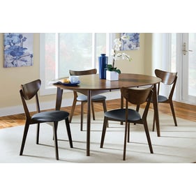 Coaster Furniture Jedda Dark Walnut Black 5pc Dining Room Set