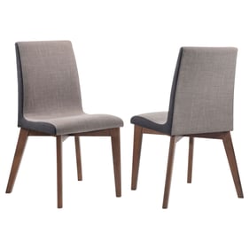 2 Coaster Furniture Grey Fabric Dining Chairs