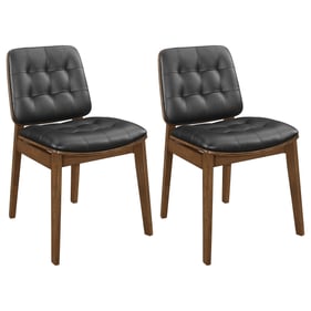 2 Coaster Furniture Redbridge Black Tufted Back Side Chairs