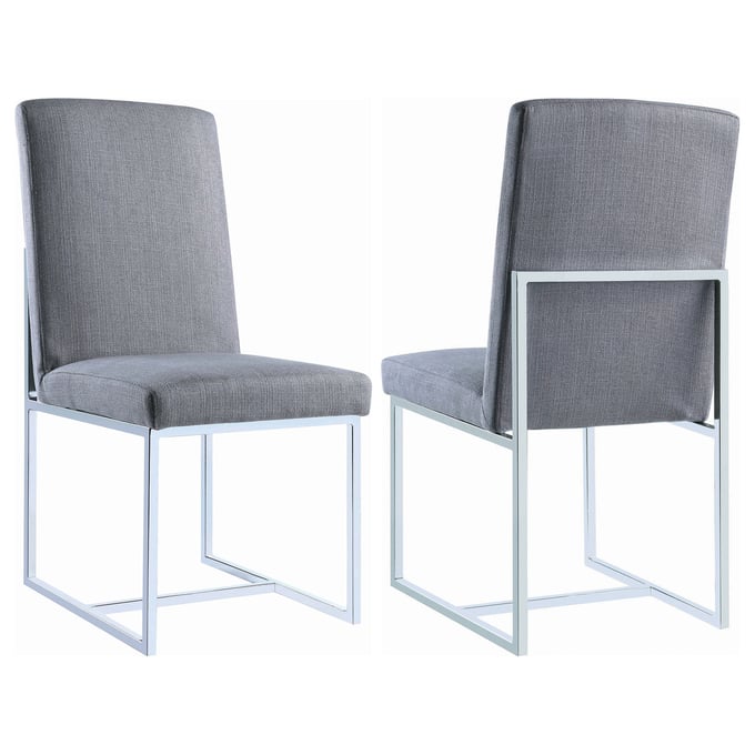 2 Coaster Furniture Mackinnon Grey Side Chairs CST-107143