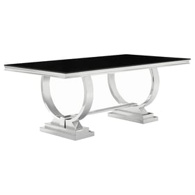 Coaster Furniture Antoine Black Chrome Rectangular Dining Table