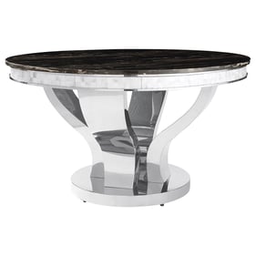 Coaster Furniture Anchorage Black Chrome Round Dining Table