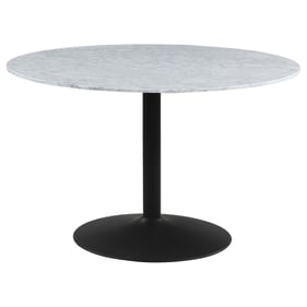 Coaster Furniture Bartole White Matte Black Round Dining Table