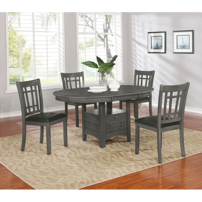 Coaster Furniture Lavon Black Medium Grey 5pc Dining Room Set CST-10821-DR-S1