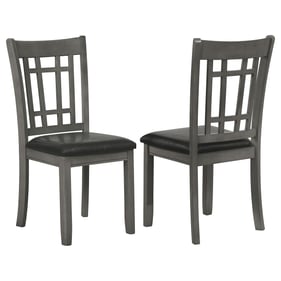 2 Coaster Furniture Lavon Black Medium Grey Dining Chairs