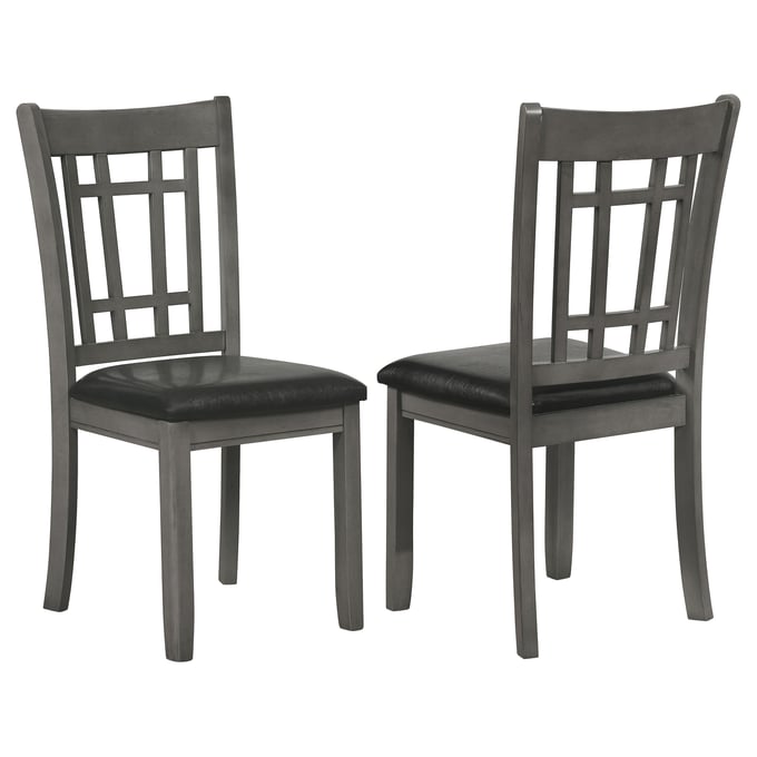 2 Coaster Furniture Lavon Black Medium Grey Dining Chairs CST-108212