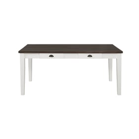 Coaster Furniture Kingman Espresso Base White Top Dining Table