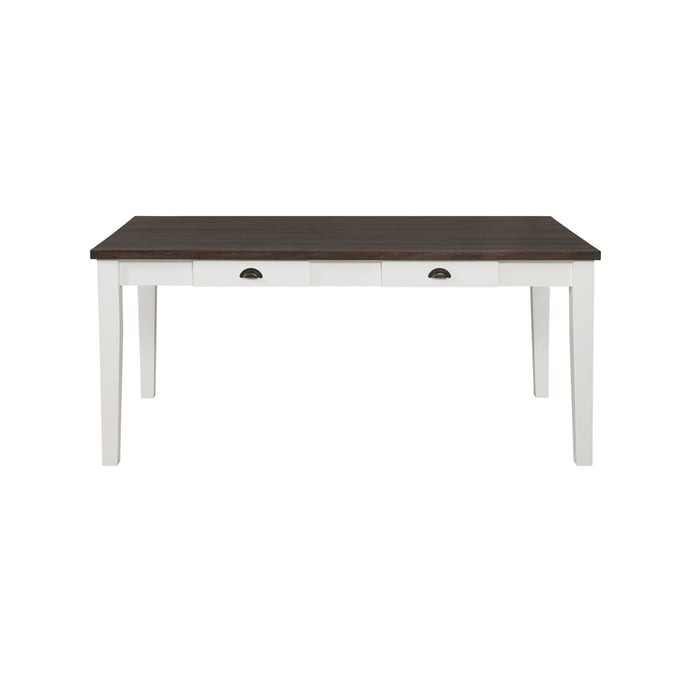 Coaster Furniture Kingman Espresso Base White Top Dining Table CST-109541