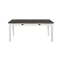 Kingman 4-drawer Dining Table Espresso and White