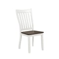 Kingman Slat Back Dining Chairs Espresso and White (Set of 2)