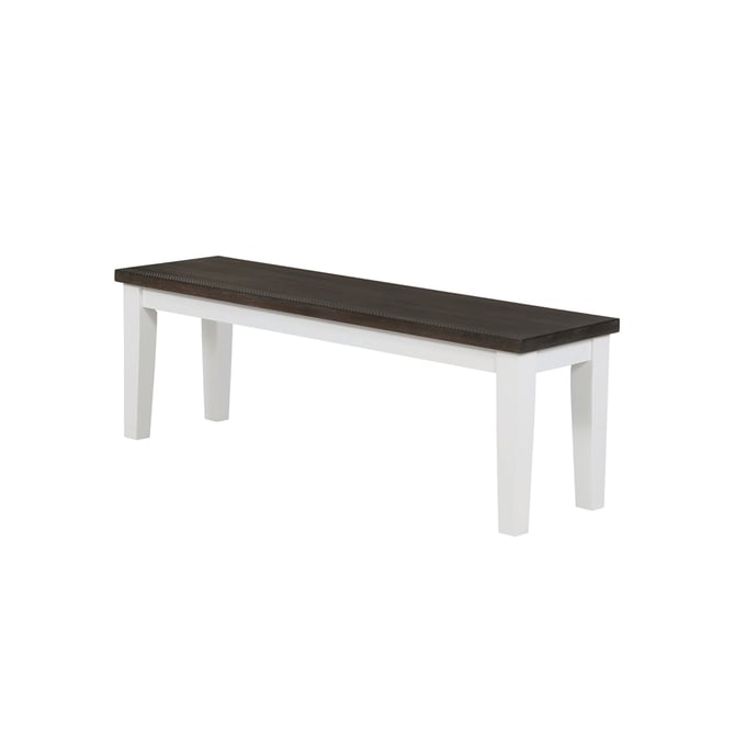 Coaster Furniture Kingman Espresso Base White Top Dining Bench CST-109543