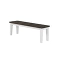 Kingman Rectangular Bench Espresso and White