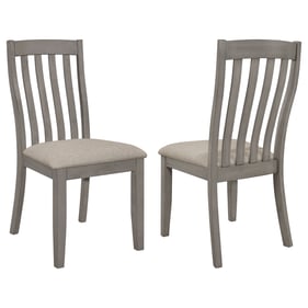 2 Coaster Furniture Nogales Coastal Grey Beige Slat Back Side Chairs