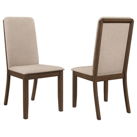 2 Coaster Furniture Wethersfield Latte Medium Walnut Dining Chairs