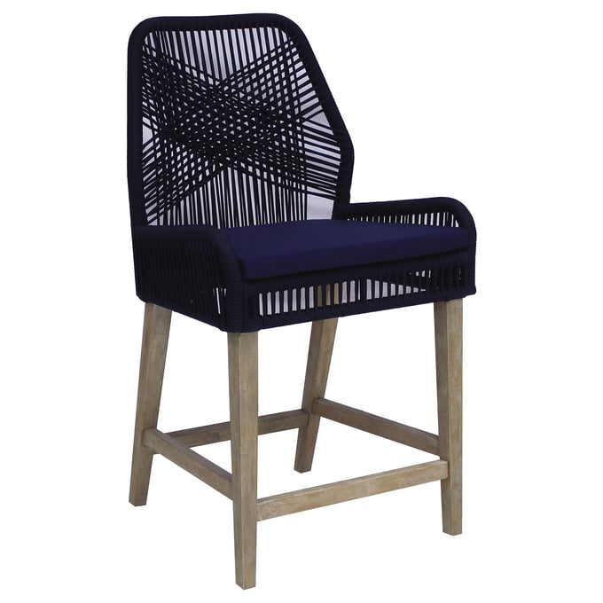 2 Coaster Furniture Nakia Dark Navy Counter Height Stools CST-110036