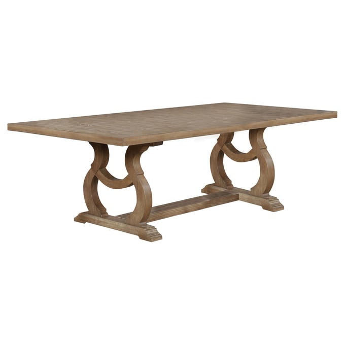 Coaster Furniture Brockway Barley Brown Trestle Dining Table CST-110291