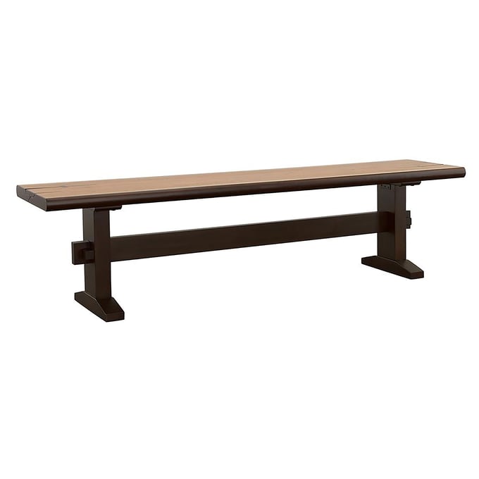 Coaster Furniture Bexley Natural Honey Smokey Black Dining Bench CST-110333