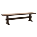 Bexley Trestle Bench Natural Honey and Espresso