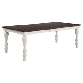 Coaster Furniture Madelyn Dark Cocoa Coastal White Dining Table