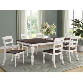 Coaster Furniture Madelyn Dark Cocoa Coastal White 7pc Dining Room Set