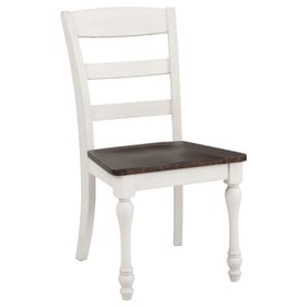 2 Coaster Furniture Madelyn Dark Cocoa Coastal White Side Chairs