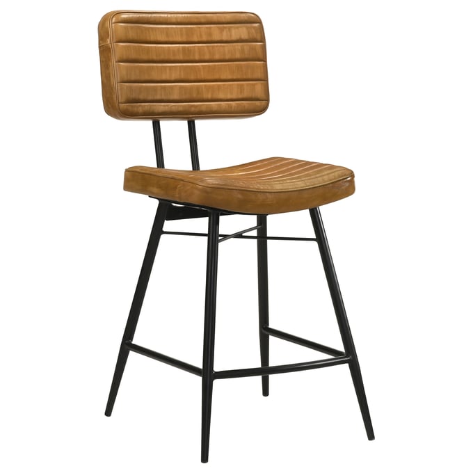 2 Coaster Furniture Partridge Antique Camel Counter Height Stools CST-110649