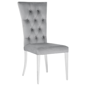 2 Coaster Furniture Kerwin Grey Tufted Side Chairs