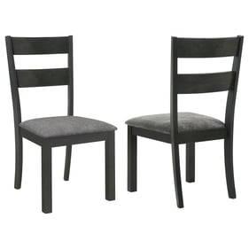 2 Coaster Furniture Jakob Black Dark Grey Side Chairs