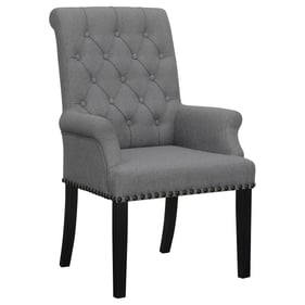 Coaster Furniture Alana Grey Tufted Arm Chair with Nailhead Trim