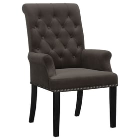 Coaster Furniture Alana Brown Tufted Arm Chair with Nailhead Trim