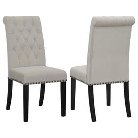 2 Coaster Furniture Alana Sand Tufted Side Chairs with Nailhead Trim