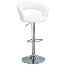 Coaster Furniture Barraza White 29 Inch Adjustable Bar Stool