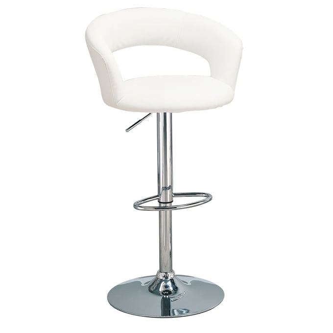 Coaster Furniture Barraza White 29 Inch Adjustable Bar Stool CST-120347