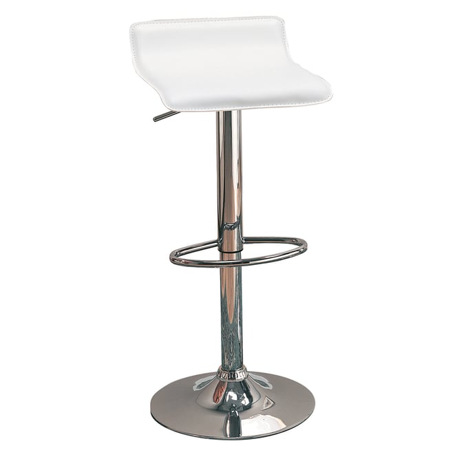 2 Coaster Furniture Bidwell White 29 Inch Backless Adjustable Bar Stools CST-120391