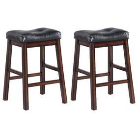 2 Coaster Furniture Donald Black Cappuccino Counter Height Stools