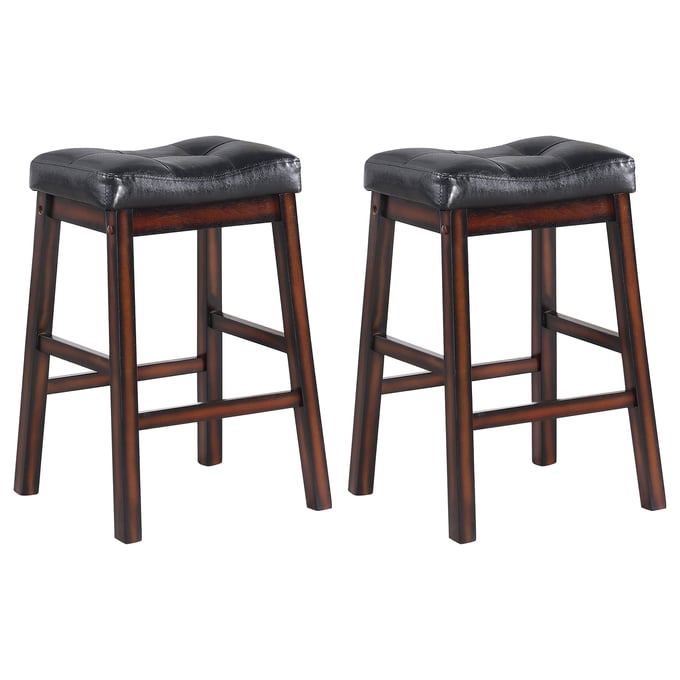 2 Coaster Furniture Donald Black Cappuccino Counter Height Stools CST-120519