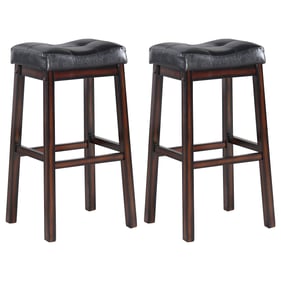 2 Coaster Furniture Donald Black Cappuccino Bar Stools