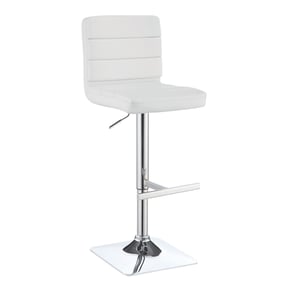 2 Coaster Furniture Bianca White Upholstered Adjustable Bar Stools