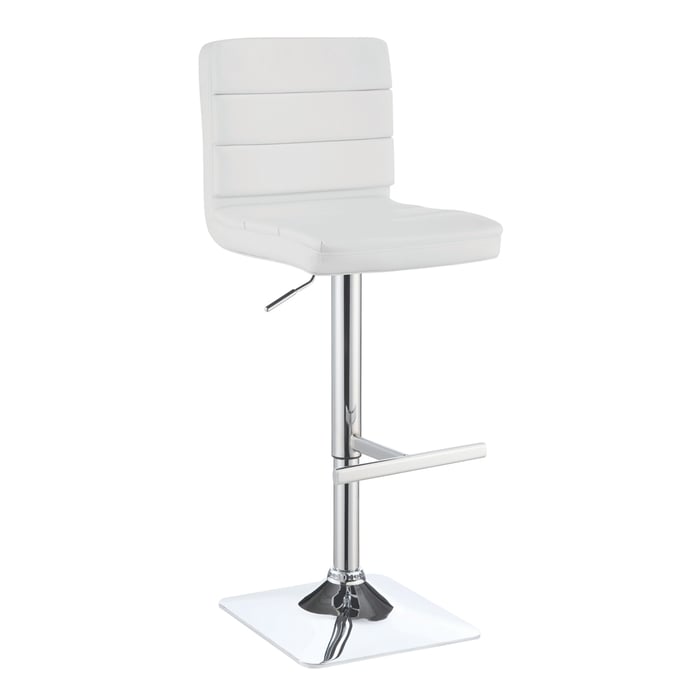 2 Coaster Furniture Bianca White Upholstered Adjustable Bar Stools CST-120694