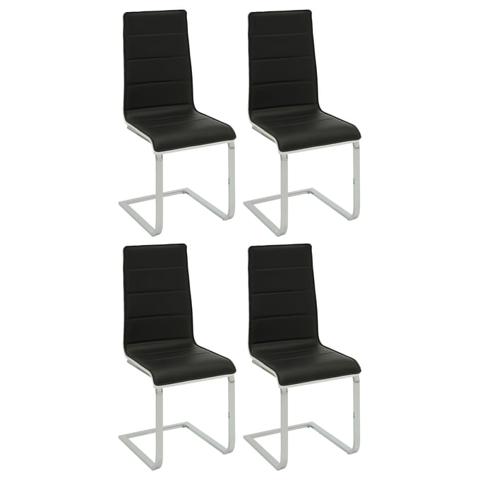 4 Coaster Furniture Broderick Black White Side Chairs CST-120948